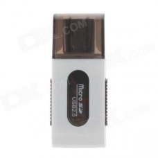 USB 2.0 Micro SD / TF Card Reader - White + Translucent Black (Max. 32GB) USB 2.0 Micro SD / TF Card Reader - White + Translucent Black (Max. 32GB)