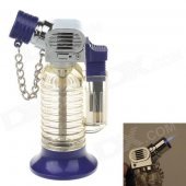 Creative Jet Flame Strong Fire Windproof Inflatable Lighter - Blue