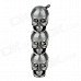 Stylish LED Eyes Skull Heads Pattern Gas Lighter - Silver (3 x LR621) Stylish LED Eyes Skull Heads Pattern Gas Lighter - Silver (3 x LR621)