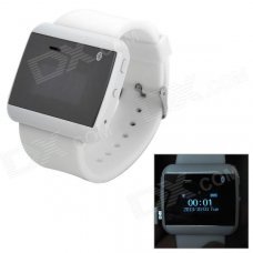 1" LCD Bluetooth V3.0 Smart Wrist Watch w/ Calendar / Stopwatch for Cellphones - White + Black 1" LCD Bluetooth V3.0 Smart Wrist Watch w/ Calendar / Stopwatch for Cellphones - White + Black