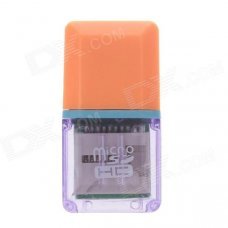 Multifunctional USB 2.0 Micro SD / TF Card Reader - Orange + Purple (Max. 32GB) Multifunctional USB 2.0 Micro SD / TF Card Reader - Orange + Purple (Max. 32GB)