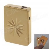 SHAYU USB Rechargeable Windproof Zinc Alloy Electronic Cigarette Lighter - Golden