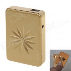 SHAYU USB Rechargeable Windproof Zinc Alloy Electronic Cigarette Lighter - Golden SHAYU USB Rechargeable Windproof Zinc Alloy Electronic Cigarette Lighter - Golden