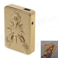 SHAYU USB Rechargeable Windproof Zinc Alloy Electronic Cigarette Lighter - Golden SHAYU USB Rechargeable Windproof Zinc Alloy Electronic Cigarette Lighter - Golden