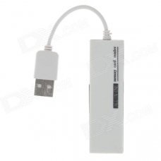 4-in-1 USB 2.0 Micro SD / TF / SDHC / MS Card Reader - White (Max. 32GB) 4-in-1 USB 2.0 Micro SD / TF / SDHC / MS Card Reader - White (Max. 32GB)