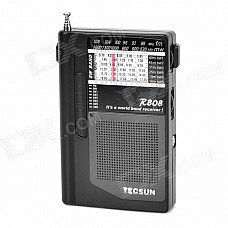 TECSUN R-808 Wave Band FM / MW / SW Radio - Blue (2 x AA)