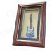 DEDO MG-337 Frame Decoration Electric Guitar Model Frame Guitar Gift - Blue + Brown DEDO MG-337 Frame Decoration Electric Guitar Model Frame Guitar Gift - Blue + Brown