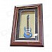 DEDO MG-337 Frame Decoration Electric Guitar Model Frame Guitar Gift - Blue + Brown DEDO MG-337 Frame Decoration Electric Guitar Model Frame Guitar Gift - Blue + Brown
