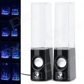 Dancing Water Speaker w/ RGB LED Light for Iphone / Ipad / PC / MP3 - Black