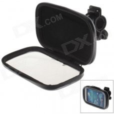 M01 360 Degree Rotation Bracket w/ PU Leather Waterproof Bag for Samsung Galaxy S4 i9500 - Black M01 360 Degree Rotation Bracket w/ PU Leather Waterproof Bag for Samsung Galaxy S4 i9500 - Black