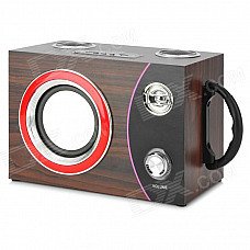 DEKKO DK002 Portable USB Rechargeable Multi-Media Player Speaker w/ SD / USB - Wooden + Black DEKKO DK002 Portable USB Rechargeable Multi-Media Player Speaker w/ SD / USB - Wooden + Black