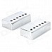 SYH-02 LP Electric Guitar Pickup Cover - White + Silver (Pair) SYH-02 LP Electric Guitar Pickup Cover - White + Silver (Pair)
