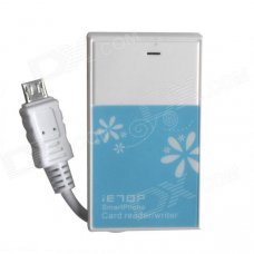 3-in-1 TF / SD Card Reader + 1-Port USB 2.0 HUB for OTG Cellphone - White + Blue (Max. 64GB) 3-in-1 TF / SD Card Reader + 1-Port USB 2.0 HUB for OTG Cellphone - White + Blue (Max. 64GB)
