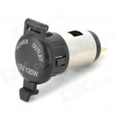 SC-1 Waterproof Car / Motorcycle Cigarette Lighter Power Socket - Black + Multicolored (DC 12~25V)