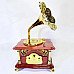Retro Phonograph Music Box - Golden + Brown Retro Phonograph Music Box - Golden + Brown
