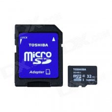 TOSHIBA Micro SDHC TF Card w/ SD Adapter - Black + White (32GB / Class10) TOSHIBA Micro SDHC TF Card w/ SD Adapter - Black + White (32GB / Class10)