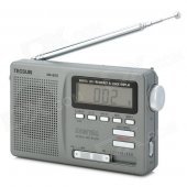 TECSUN DR-920 Digital FM AM MW SW Multiband Radio - Silver + Silver Grey