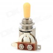 TZ20 3-way Zinc Alloy Toggle Switch Metal Tip for E-guitar - Silver + Brown