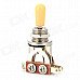 TZ20 3-way Zinc Alloy Toggle Switch Metal Tip for E-guitar - Silver + Brown TZ20 3-way Zinc Alloy Toggle Switch Metal Tip for E-guitar - Silver + Brown