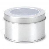High Quality Cylindrical Iron Gift Box w/ Sponge - Silver