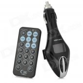 1.0" LCD Car MP3 Player w/ FM / TF / USB + Remote Control - Black + Silver