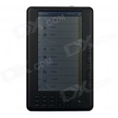 7.0" TFT Screen E-Book Reader Music / Video Media Player w/ Microphone / TF - Black (8GB)