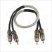 OTW-001 Double Side 2-RCA Male to Male Audio Cable Wire for Car - Black + Transparent White (50cm) OTW-001 Double Side 2-RCA Male to Male Audio Cable Wire for Car - Black + Transparent White (50cm)