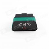 Super Mini iCar2 Vehicle Bluetooth OBD-II Code Diagnostic Tool / Clearer - Black + Green