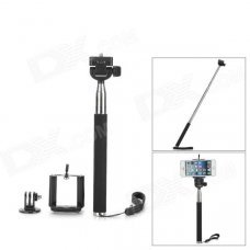 3-in-1 Adjustable Handheld Selfie Monopod for Gopro Hero 4/ Camera / Cellphone - Black (22~105cm) 3-in-1 Adjustable Handheld Selfie Monopod for Gopro Hero 4/ Camera / Cellphone - Black (22~105cm)