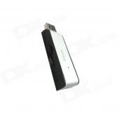 Ourspop U212 Hot Push Pull Aluminium Alloy USB 2.0 Flash Driver Disk - Black + Silver (16GB)