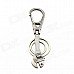 KARUIDA Wrench Style Double Ring Zinc Alloy Keychain - Grey