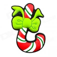 3.6 x 5.2cm Creative Christmas Crutches Style Fridge Magnet Sticker - Green + Red + White 3.6 x 5.2cm Creative Christmas Crutches Style Fridge Magnet Sticker - Green + Red + White
