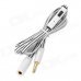3.5mm Male to Female Audio Extender Cable w/ Microphone - Black + White