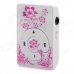 KD-MP3-31-HONGSE Flower Pattern Portable MP3 Player w/ TF - White + Deep Pink KD-MP3-31-HONGSE Flower Pattern Portable MP3 Player w/ TF - White + Deep Pink