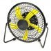 Lileng 819 USB Rechargeable 5-Blade 2-Mode Fan - Black + Yellow