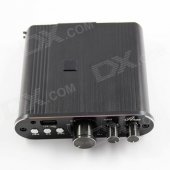 TA2020S Aluminum 25W+25W Digital Hi-Fi Stereo Audio Digital Power Amplifier - Black