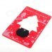 Card Style Christmas Tree Pattern 1-LED Green Light Decoration Lamp - Red + White Card Style Christmas Tree Pattern 1-LED Green Light Decoration Lamp - Red + White