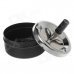 601-1 Creative Stainless Steel Springs Press Ashtray - Silver + Black 601-1 Creative Stainless Steel Springs Press Ashtray - Silver + Black