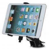 H07 360 Degree Rotation Holder Mount w/ Suction Cup + C68 Back Clamp for 7~10 Inch Tablet PC - Black