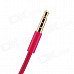 Elonbo A3CM 3.5mm Male to Male Aux Audio Cable - Deep Pink (300cm) Elonbo A3CM 3.5mm Male to Male Aux Audio Cable - Deep Pink (300cm)