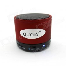Glyby Portable Mini Wireless Bluethooth V4.0 Speaker - Red + Black Glyby Portable Mini Wireless Bluethooth V4.0 Speaker - Red + Black