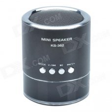 KS-362 Hi-Fi Stereo Mini Speaker w/ Micro SD / U-flash & FM function - Black KS-362 Hi-Fi Stereo Mini Speaker w/ Micro SD / U-flash & FM function - Black