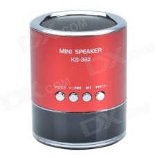 KS-362 Hi-Fi Stereo Mini Speaker w/ Micro SD / U-flash & FM function - Black + Red KS-362 Hi-Fi Stereo Mini Speaker w/ Micro SD / U-flash & FM function - Black + Red