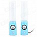 Dancing Water Speakers w/ RGB LED Light for Iphone / Ipad / PC / MP3 - Blue