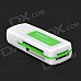4-in-1 USB 2.0 TF / SD / MS Memory Card Reader - Grass Green + White 4-in-1 USB 2.0 TF / SD / MS Memory Card Reader - Grass Green + White