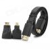 Flat 1080p HDMI Male to Male Cable + HDMI Female to Micro / Mini HDMI Male Adapter - Black (50cm) Flat 1080p HDMI Male to Male Cable + HDMI Female to Micro / Mini HDMI Male Adapter - Black (50cm)