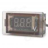 DY 1.0" DC Blue-LED Digital Car Voltmeter - Tan + Black