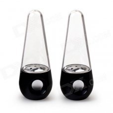 USB Powered Colorful LED Fountain Dancing Water Stereo Music Speakers w/ 3.5mm Audio In - Black USB Powered Colorful LED Fountain Dancing Water Stereo Music Speakers w/ 3.5mm Audio In - Black