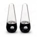 USB Powered Colorful LED Fountain Dancing Water Stereo Music Speakers w/ 3.5mm Audio In - Black USB Powered Colorful LED Fountain Dancing Water Stereo Music Speakers w/ 3.5mm Audio In - Black