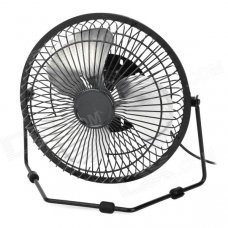 ZnDiy-BRY USB-819 360 Degree Rotational USB Powered 3-Blade Fan - Black